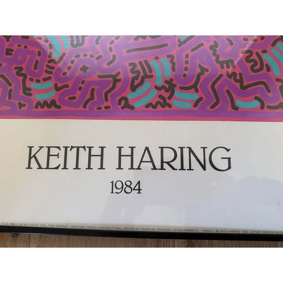 Keith Haring “Untitled (Pink)” 1984 – Framed Original Offset-Lithograph - Picture 3 of 4